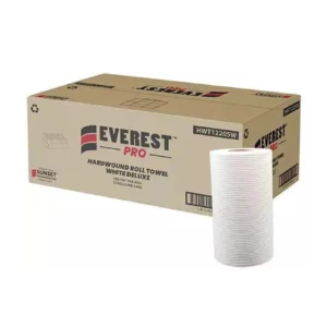 1 Ply Hand Towel Rolls - White (12 Rolls) - Everest