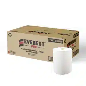 1 Ply Hand Towel Rolls - White (6 Rolls) - Everest